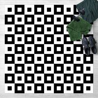Tappeti in vinile - Trama geometrica di quadrati bianco e nero