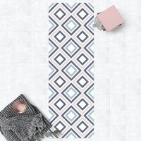 Tappeti in vinile - Trama geometrica di quadrati incorniciati - Pannello  Dimensione HxL: 90cm x 30cm