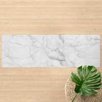 Tappeti in vinile - Bianco Carrara - Panorama formato orizzontale  Dimensione HxL: 30cm x 90cm