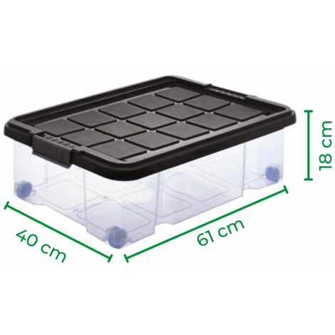 3x Novaliv Aufbewahrungsbox 3x Aufbewahrungsbox, 3x Deckel, 12x Rollen (1/5)