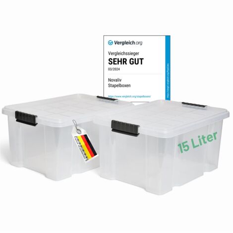 2x Novaliv Aufbewahrungsbox 2x Aufbewahrungsbox, 2x Deckel