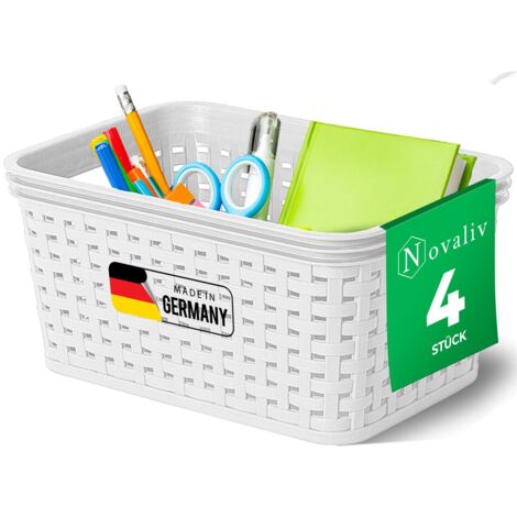 4x Novaliv Aufbewahrungsbox 4x Aufbewahrungskorb Rattan (1/5)