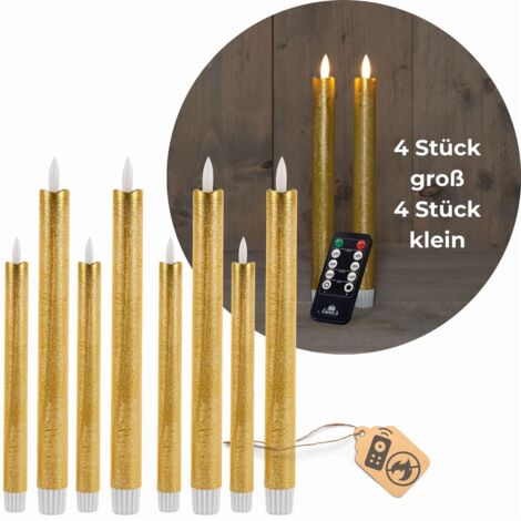 8x Novaliv LED-Kerze Echtwachskerzen (1/5)