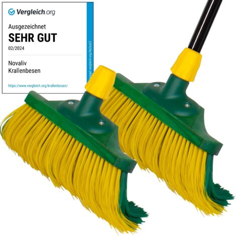 2x Novaliv Kehrgarnituren Besenkopf mit Stiel