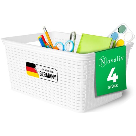 4x Novaliv Aufbewahrungsbox 4x Aufbewahrungskorb Rattan (1/5)