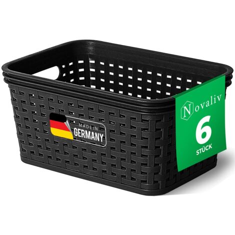 6x Novaliv Aufbewahrungsbox  6x Aufbewahrungskorb Rattan (1/5)