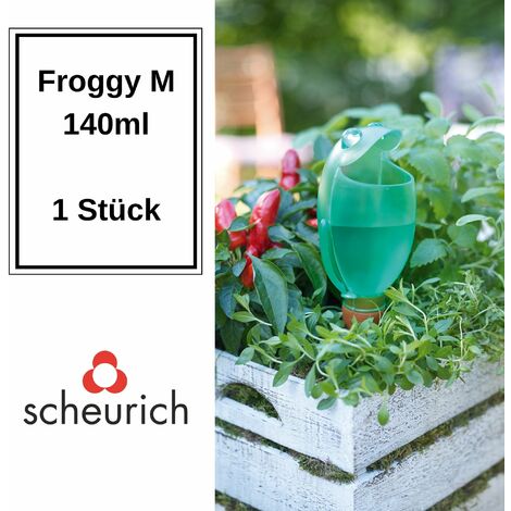 Scheurich Bewässerungssystem Froggy M 1x Grün 140 ml Vol. Wasserspender Scheurich Wasserspender Froggy M 140 ml