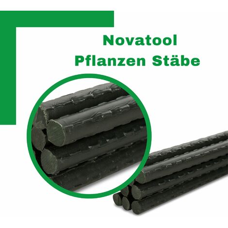 10x Novatool Spaliere 10 Pflanzstbe 90 cm 8 mm Durchmesser aus  kunststoffummantelten Metall Rankhilfe Tomatenstbe