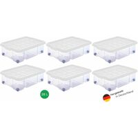 6x Novaliv Aufbewahrungsbox 6x Aufbewahrungsbox, 6x Deckel, 24x Rollen
