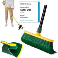 Novaliv Kehrgarnituren Besenkopf mit Stiel und Handfeger mit Kehrschaufel