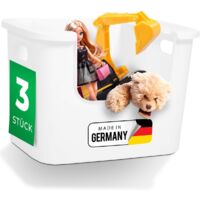 3x Novaliv Aufbewahrungsbox Regalstapelbox