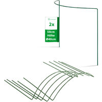 2x Novatool Strauchstützen 2 Strauchstützen halbrund 50x40x15 cm 5,5mm Ø Staudenhalter Blumenhalter Rankgewächs Buschstütze Pflanzenstütze Blumenstütze