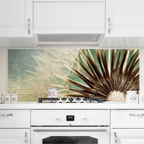Relaxdays Panel Antisalpicaduras Cocina Pared, Protector Salpicaduras,  Cristal Templado, 1 Ud., 90 x 60 cm, Transparente