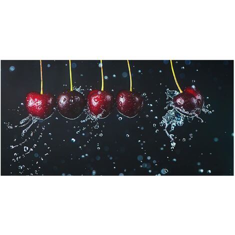 Panel antisalpicaduras de cristal - Fresh Cherries - Horizontal 1
