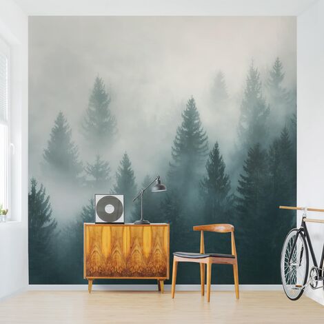 Papel pintado adhesivo - Bamboo Forest - Mural cuadrado Dimensión LxA:  192cm x 192cm