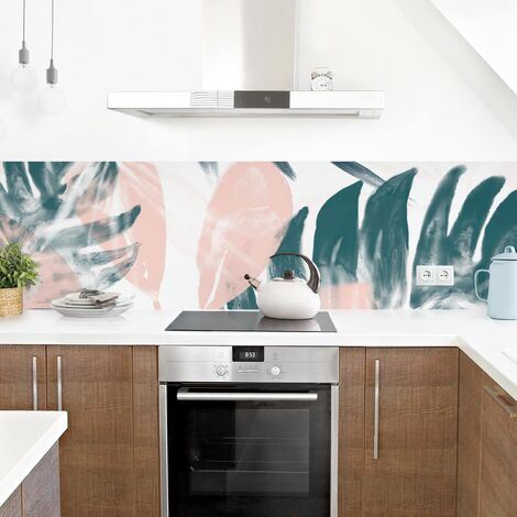 Revestimiento pared cocina - Tropical Blush II Dimensión LxA: 40cm x 140cm Material: Smart