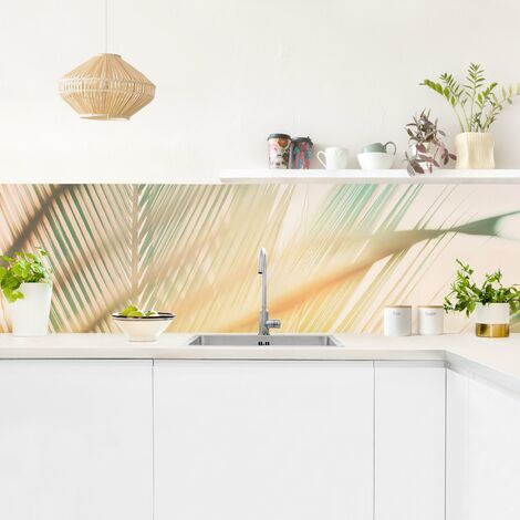 Revestimiento pared cocina - Tropical Plants Palms At Sunset II Dimensión LxA: 40cm x 140cm Material: Smart