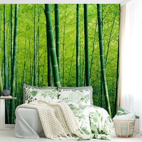 Papel pintado adhesivo - Bamboo Forest - Mural cuadrado Dimensión