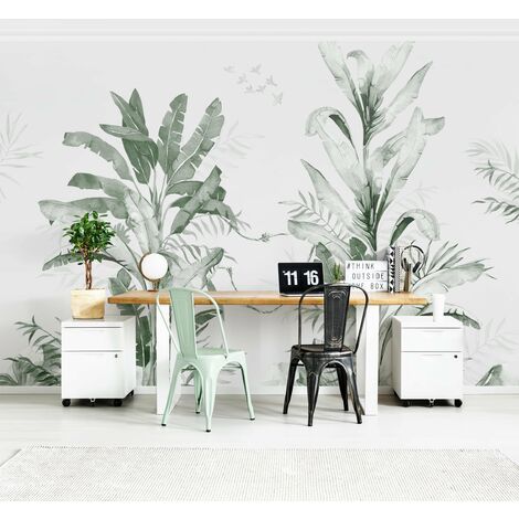 Fotomural - Tropical Palm Trees And Leaves Dimensión LxA: 190cm x 288cm Material: Smart