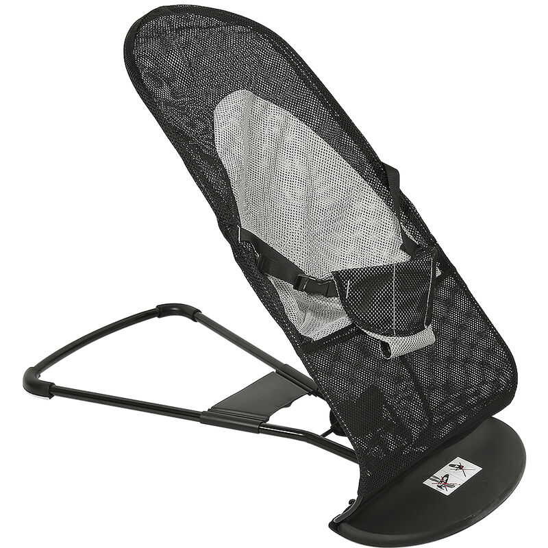 Transat bébé, Transat balance, Lavable et réglable en hauteur, 884051.5cm,  Gris