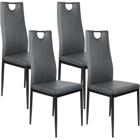 Chaise de salle à manger portable, Lot de 4, Chaise de restaurant, Hauteur  assise 43cm, Chaise