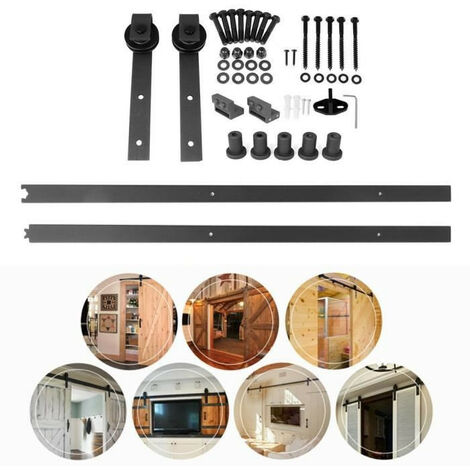 SiFree® 200cm Porte coulissante sur rail, Rail de porte coulissante, Rail porte coulissante placard, Rail pour porte coulissante