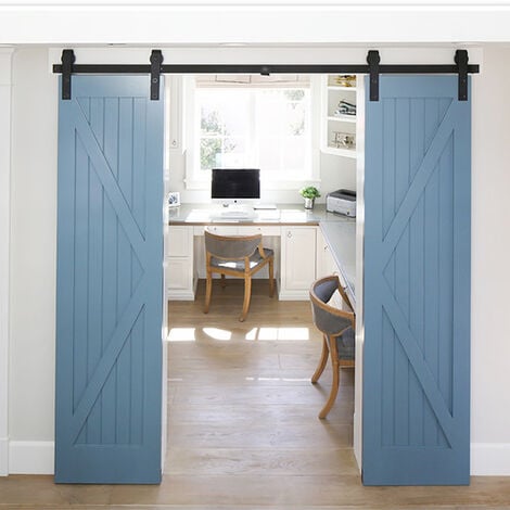 SiFree® 366cm Porte coulissante sur rail, Rail de porte coulissante, Rail porte coulissante placard, Rail pour porte coulissante