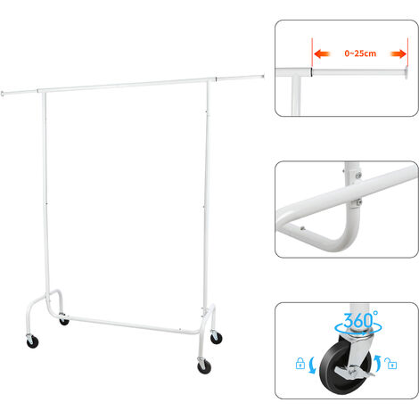 Portant à Vêtements Rond Rotatif Robuste Pour Boutiques - Support De Vêtements Circulaire Avec Présentoir Pour Costumes, Manteaux Et Sous- Vêtements (blanc, 60 Cm