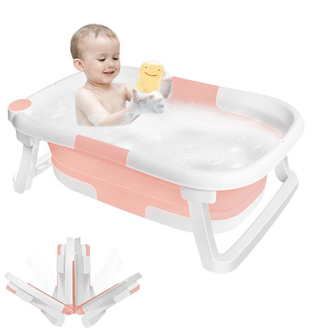 Sifree – Baignoire pliable pour bébé 0-24 mois – Antidérapante et légère – Dimensions 63 x 43 x 20 cm déployée – Idéale pour voyages et camping