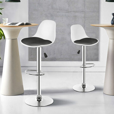 HOMCOM Lot de 2 tabourets de Bar Design Contemporain Assise Acrylique et piètement métal HOMCOM Lot de 2 tabourets de Bar Design Contemporain Assise Acrylique et piètement métal