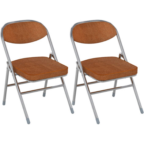 Sifree – Lot de 2 chaises pliantes en velours côtelé – Pieds chromés argentés – Confort durable – Capacité de charge 175 kg – Dimensions 46x41x80,3 cm (1/4)