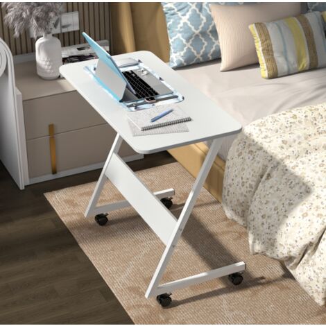 Bureau D'ordinateur Compact Avec Roulettes – Dimensions 60x48x73 Cm, Noir | Plateau Clavier Coulissant, étagère De Rangement | Idéal Petit Espace, Bureau à Domicile, Gaming