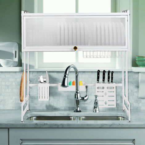 HEIMAO Lavabo Vasque Rectangulaire Au-dessus Du Comptoir En Porcelaine Blanche En Ceramique Moderne Hifc1319