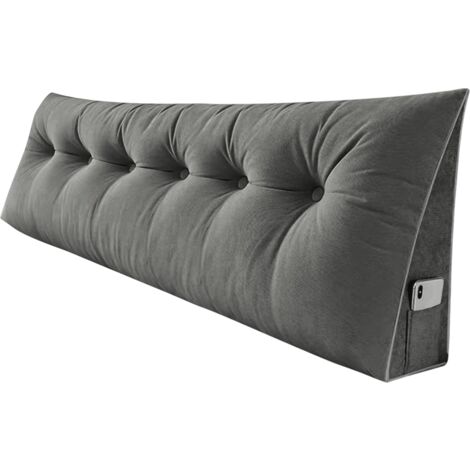 Coussin de Lecture Compensé, 180cm Gros Coussin Canapé Triangulaire Support Lombaire Gros Oreiller Cale Dos Tête de lit Repos Oreiller Dossier de Soutien Lombaire pour Adultes
