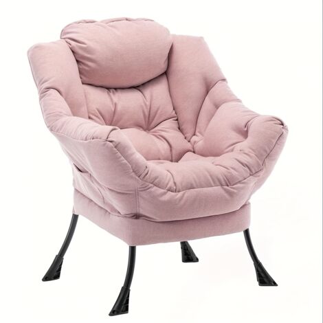 Sifree – Fauteuil relax en coton – Style scandinave – Dimensions 64x80x95cm – Confort optimal pour salon et chambre – Rose clair