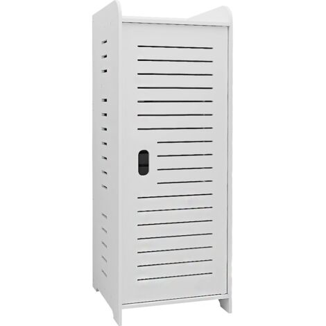Sifree – Meuble pour WC en bois et plastique – Armoire de rangement imperméable 30x30x80cm – Gain de place pour papier toilette et cosmétiques