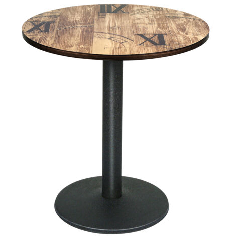 Table ronde scandinave couleur bois 60x60x75cm pour petit balcon