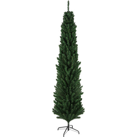 Sapin de Noël Pencil 150cm Vert  Forme Effilée Élégante pour Petits Espaces  350 Branches Naturelles  Idéal pour Salon, Bureau ou Angle de Pièce (1/5)