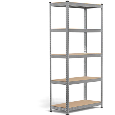 Etagères modulables charges lourdes en métal 5 plateaux ,180x90x40cm (1/5)