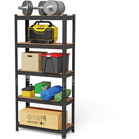 Rayonnage Etagères de Rangement 150 x 70 x 30 cm Étagère Metallique Atelier/Garage/Cuisine Charge Lourde 150 kg (5 niveaux)