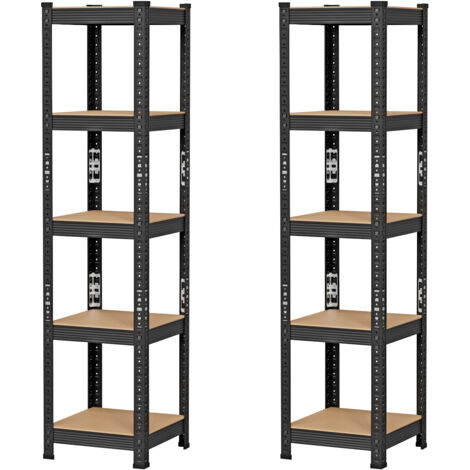 Lot de 2 Rayonnage Etagères de Rangement 150 x 37 x 37 cm Étagère Metallique Atelier/Garage/Cuisine Charge Lourde 150 kg
