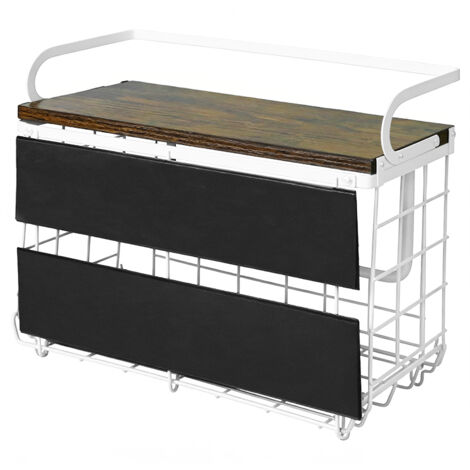2 Sets Étagère Magnétique Frigo 2 En 1 - Panier Rangement Légumes & Épices Cuisine
