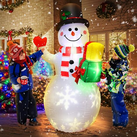 Bonhomme de Neige Gonflable, 1.5m de Haut Décorations de Noël Bonhomme Décoration avec lumières LED pour Intérieur Extérieur,Cour Récréation Jardin Décorations Fête Nouvel (1/5)