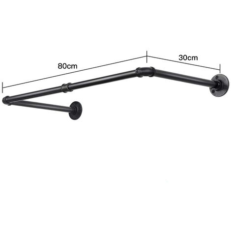 En.casa] Étagère Échelle Avec 6 Échelons De Différentes Longueurs Rangement De Serviettes Gants De Toilettes Vêtements Pour Salle De Bain Chambre Acier 170 X 45 X 2 Cm Noir