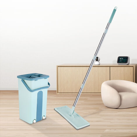 SiFree® Balai à tête pivotante 360° + Seau à double compartiment(vert) (1/5)