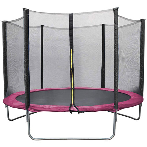 Filet De Sécurité De Rechange Rose Pour Trampoline – Diamètre 1,85 M à 4,60 M, Avec Fermeture élastique, Vérifiez Le Nombre De Poteaux
