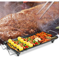 Sifree – Plancha électrique XXL 68x28 cm 1355W – Acier inoxydable – Antiadhésif – Commande thermostatique – Facile à nettoyer
