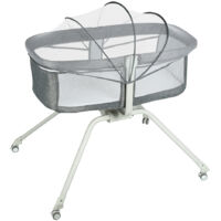 Lit bébé 3 en 1 avec Fonction de Berceau, lit Parapluie bébé avec Matelas, de 0 à 12kg, auvent, moustiquaire, Pliable, réglage de l'inclinaison, lit bébé Pliant léger