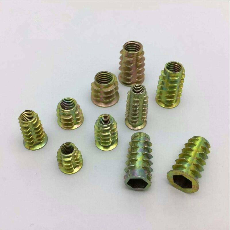 230 Pezzi Assortimento di Dadi Filettati Inserto Filettato M4 M5 M6 M8 M10 In Legno Di Zinco Con Dado Esagonale 8-25 mm