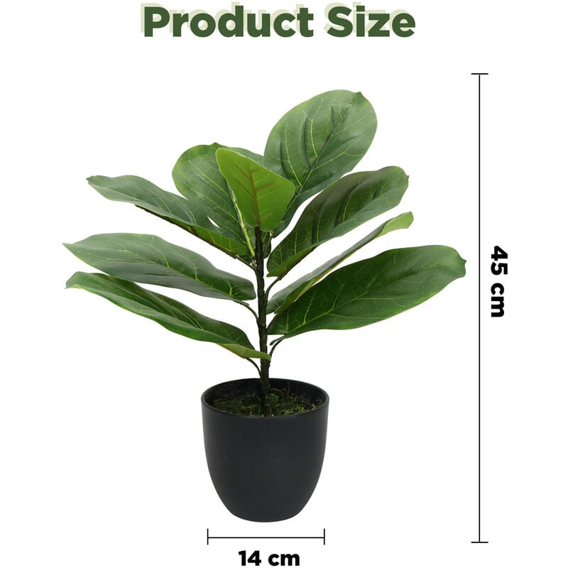 Planta Artificial Árbol Árbol de higo lira 45 cm El plastico Reciclable
Ecológico + Maceta 45 x 13 x 14 cm - VIOLÍN